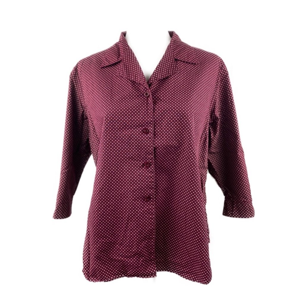 Paul Harris Design Polka Dot Shirt 3/4 Sleeve XL